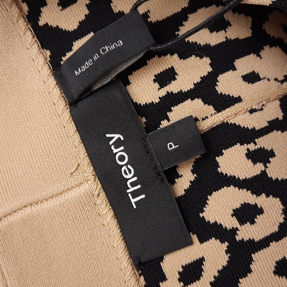 NWT, Theory Glossed Leopard Knit Skirt - Picture 11 of 15